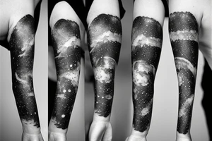 Milky way along inner arm tattoo idea