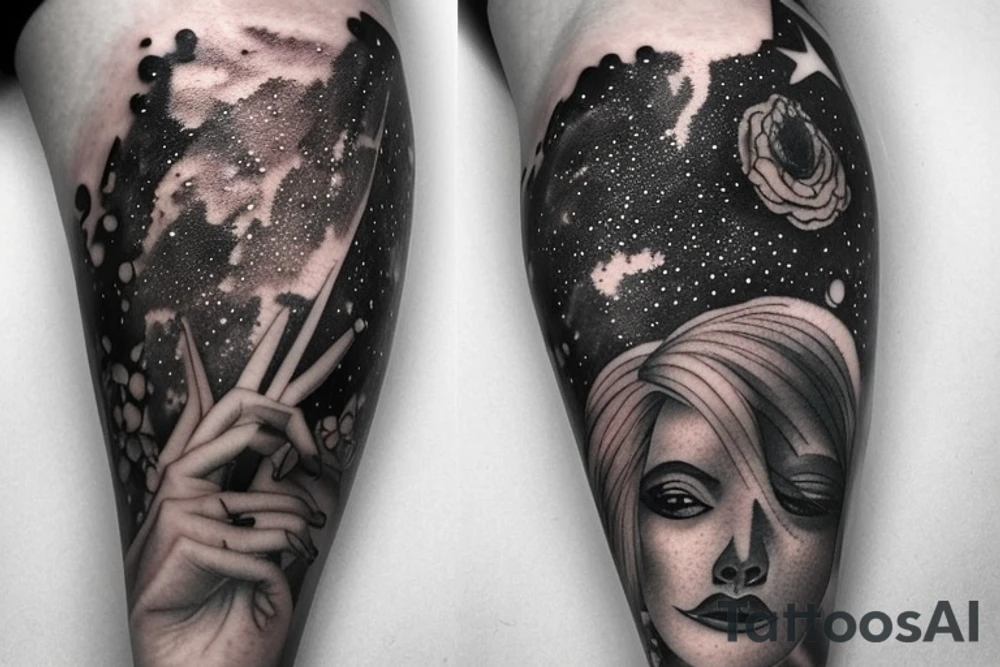 Milky way along inner arm tattoo idea
