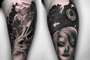 Milky way along inner arm tattoo idea
