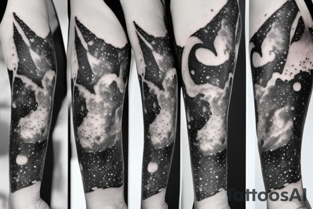 Milky way along inner arm tattoo idea