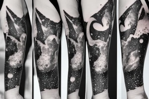 Milky way along inner arm tattoo idea