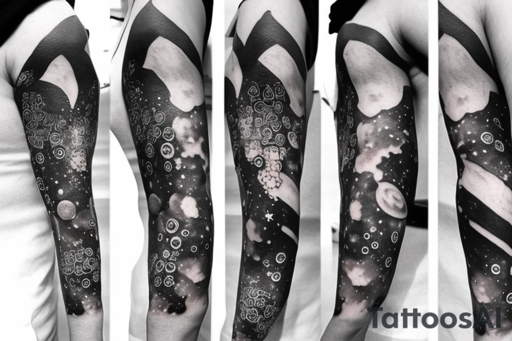 Milky way along inner arm tattoo idea