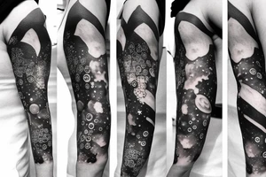 Milky way along inner arm tattoo idea