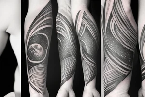 Thin Milky way in perspective along inner arm tattoo idea