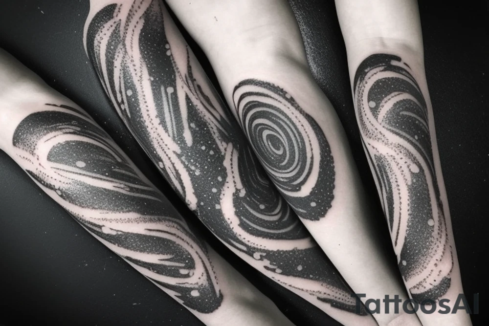 Thin Milky way in perspective along inner arm tattoo idea