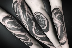 Thin Milky way in perspective along inner arm tattoo idea