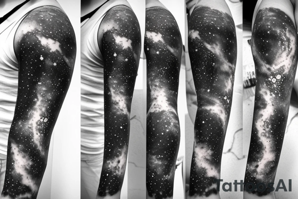 Thin Milky way in perspective along inner arm tattoo idea Thin Milky way in perspective along inner arm tattoo idea