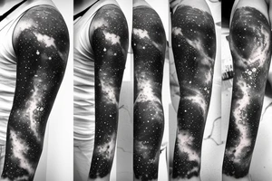 Thin Milky way in perspective along inner arm tattoo idea