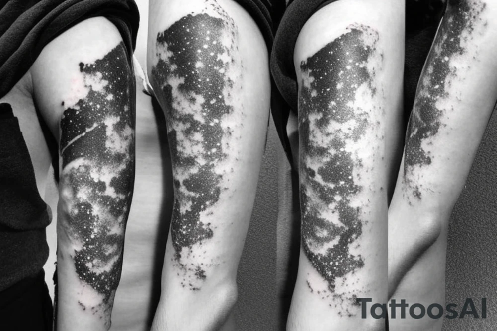 Thin Milky way in perspective along inner arm tattoo idea Thin Milky way in perspective along inner arm tattoo idea