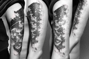 Thin Milky way in perspective along inner arm tattoo idea