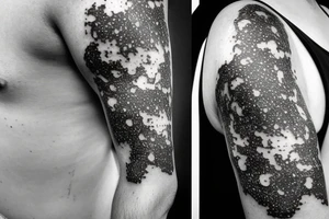 Thin Milky way in perspective along inner arm without filling tattoo idea