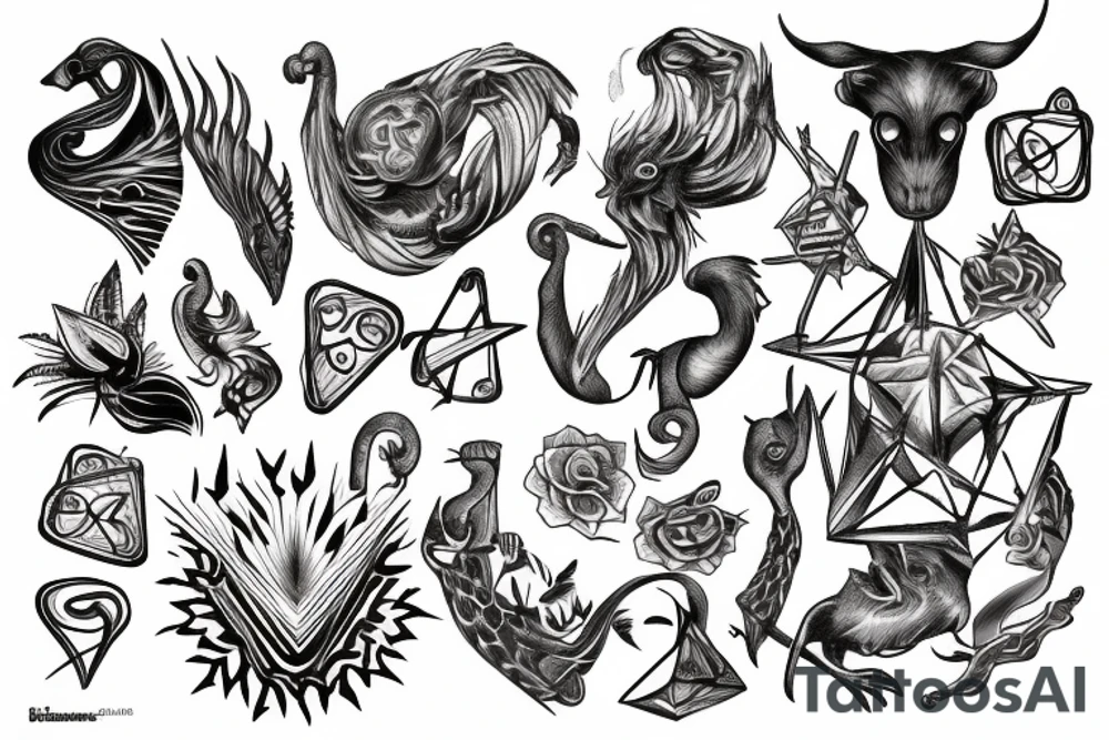 Symbolic of the concepts of pain and hardship, continuance of actions, and adaptability and evolution tattoo idea