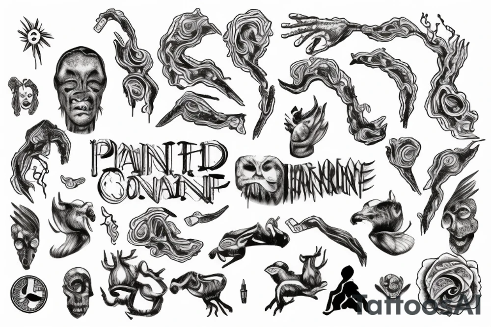 Symbolic of the concepts of pain and hardship, continuance of actions, and adaptability and evolution tattoo idea