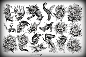 Symbolic of the concepts of pain and hardship, continuance of actions, and adaptability and evolution over time tattoo idea