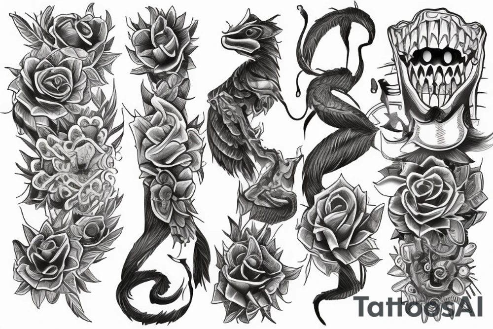 Symbolic of the concepts of pain and hardship, continuance of actions, and adaptability and evolution over time tattoo idea