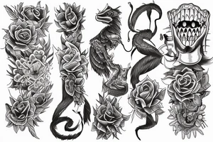Symbolic of the concepts of pain and hardship, continuance of actions, and adaptability and evolution over time tattoo idea