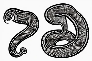 Clockwork, a snake eating its tail, music tuning fork minute hand and a nail as the hour hand tattoo idea