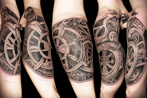 Oreborus clockwork pain and adaptiom tattoo idea