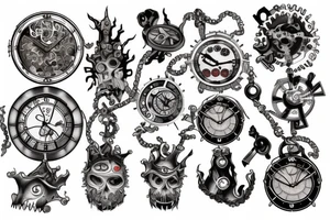 Oreborus clockwork pain and adaption tattoo idea