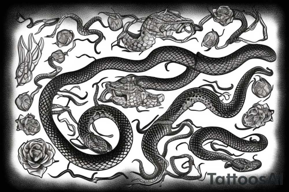 Oroborus snake tattoo idea
