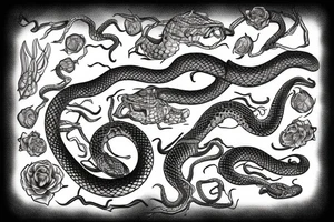 Oroborus snake tattoo idea