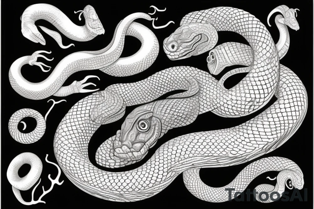 Oroborus snake tattoo idea