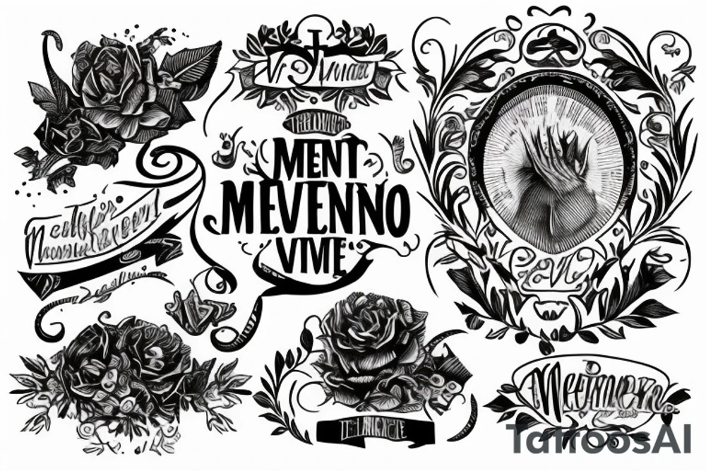 text of “memento vivere” tattoo idea