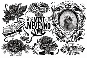 text of “memento vivere” tattoo idea