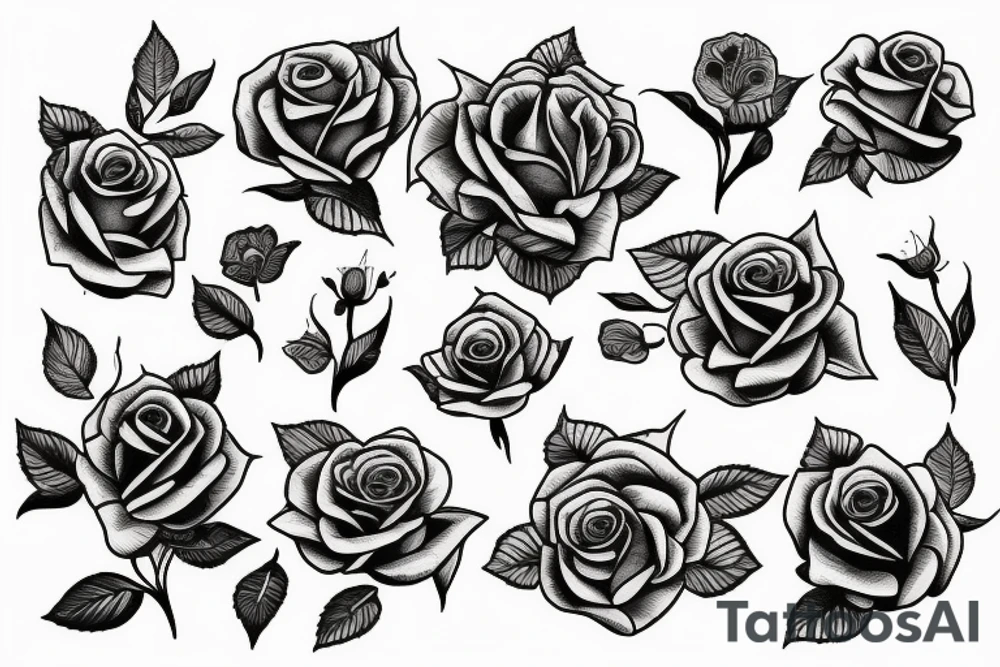 A globe with roses tattoo idea