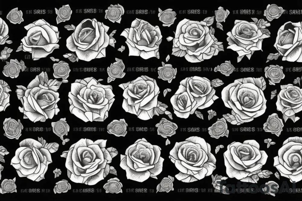 A globe with roses tattoo idea