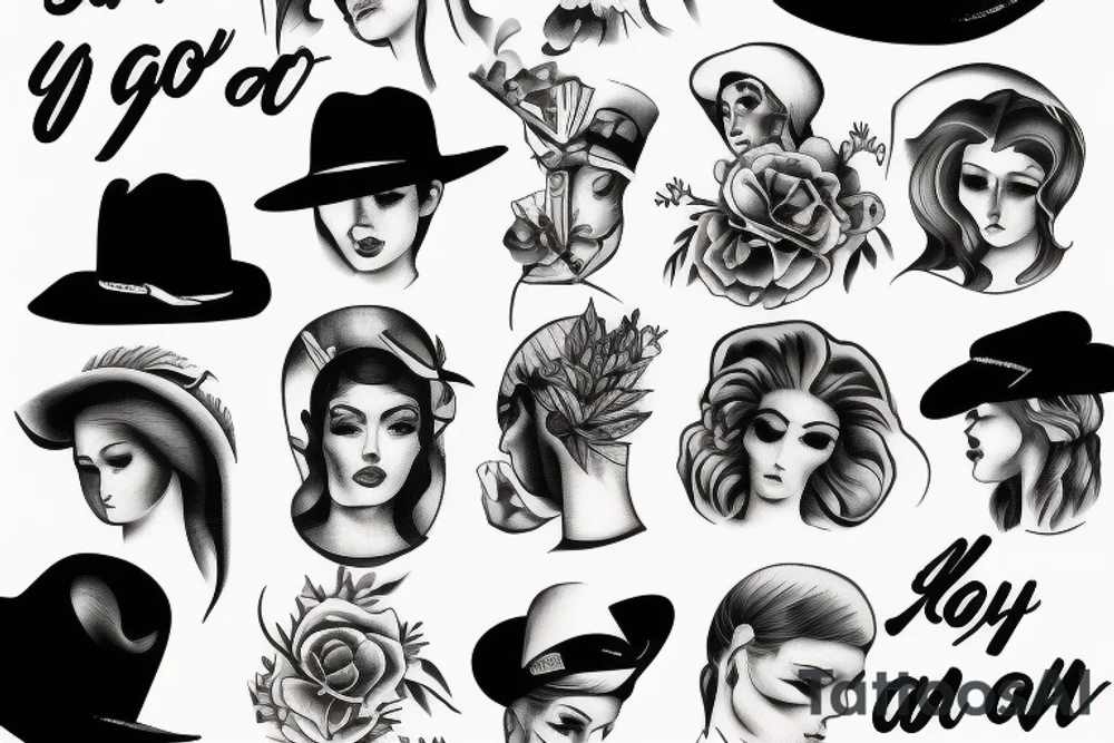 Please don’t go. Styled in western art tattoo idea