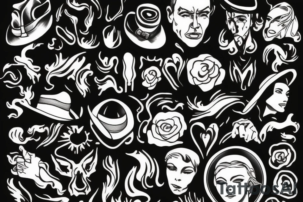 Please don’t go. Styled in western art tattoo idea