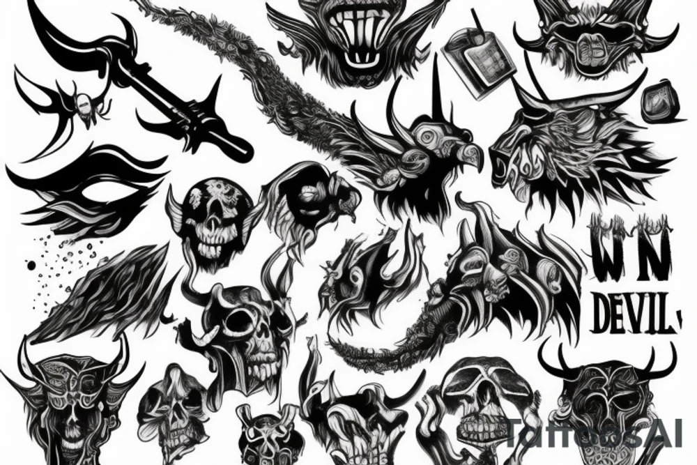 The devil can scrap but the lord has won tattoo idea