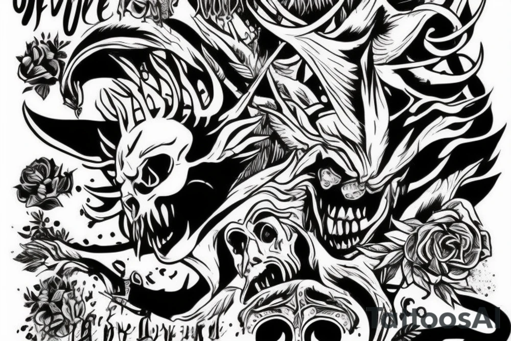 The devil can scrap but the lord has won tattoo idea