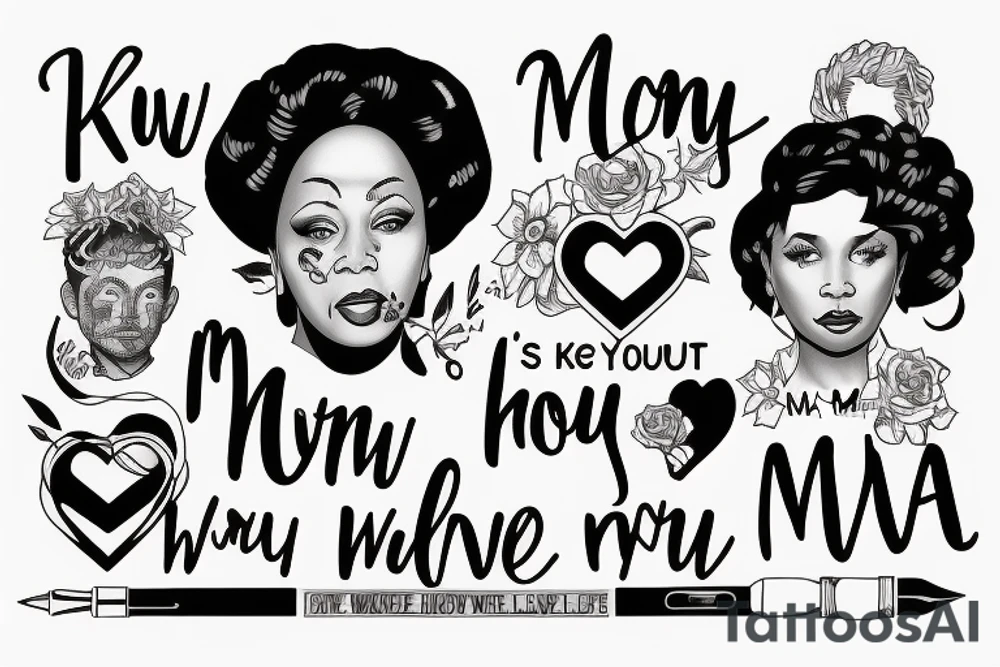 I know that mama said, your love will always bring me home tattoo idea