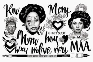 I know that mama said, your love will always bring me home tattoo idea