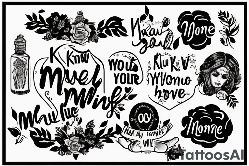 I know that mama said, your love will always bring me home tattoo idea