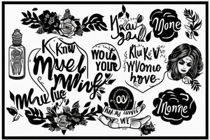I know that mama said, your love will always bring me home tattoo idea