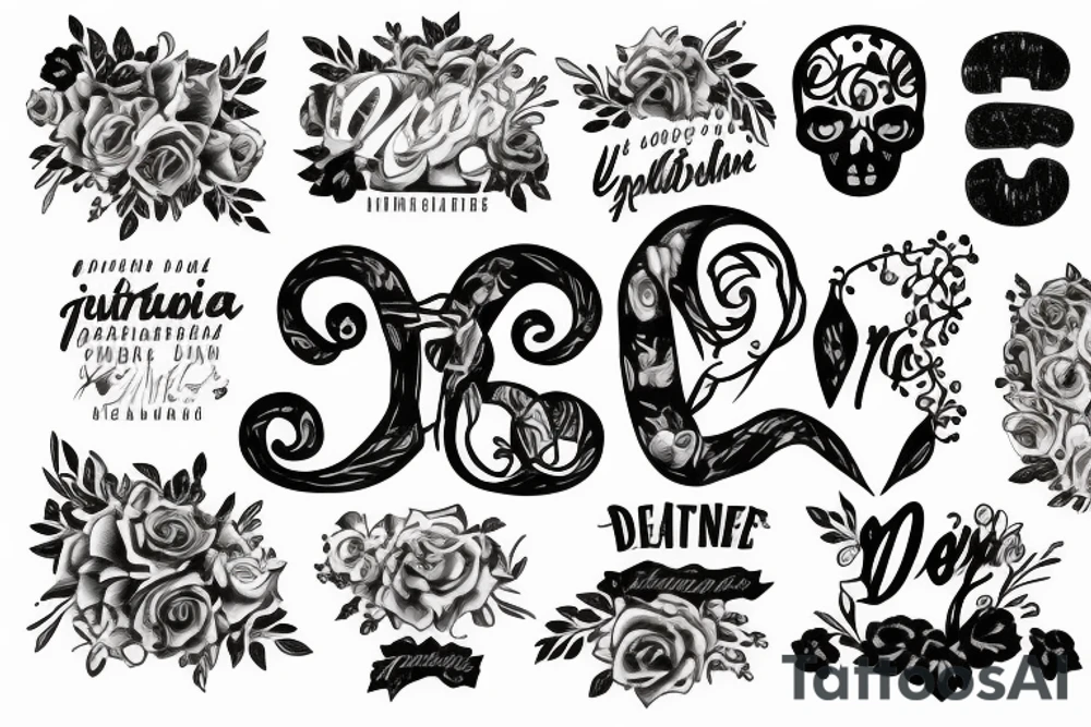 Conmemorate girlfriend death name Valentina tattoo idea