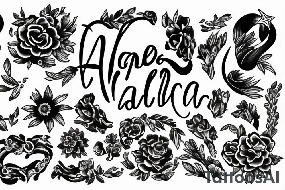 name Valentina tattoo idea