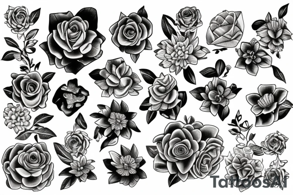 Bracelett flowers tattoo idea