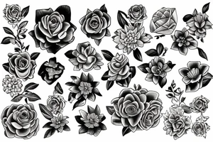Bracelett flowers tattoo idea