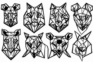 polygonal rat tattoo idea