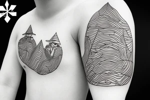 snowboard, fine line tattoo tattoo idea