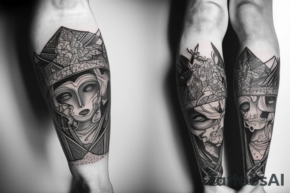 snowboard, fine line tattoo on leg tattoo idea
