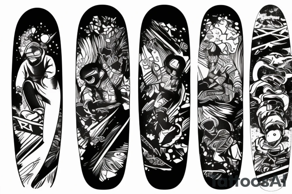 snowboard tattoo idea