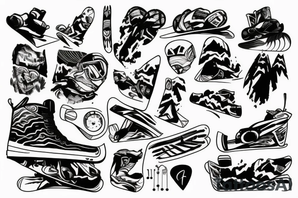 snowboard tattoo idea