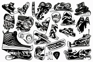snowboard tattoo idea