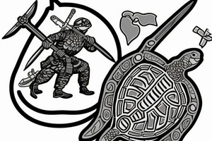 soldier turtle with sword tattoo idea