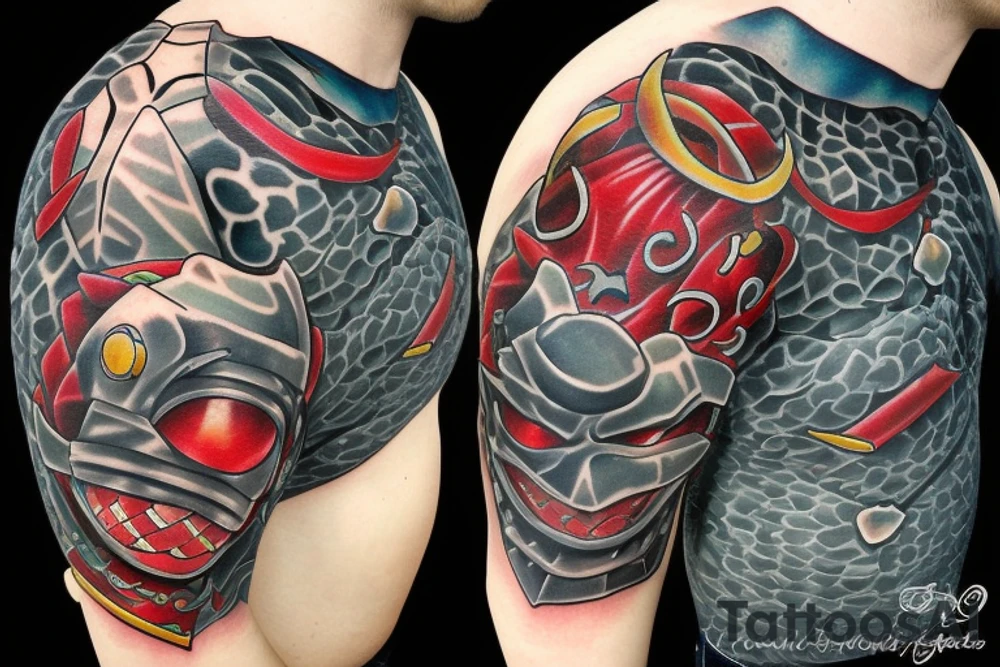 Midevil turtle knight tattoo idea